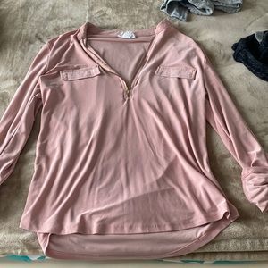 Pink Zip-Up Top